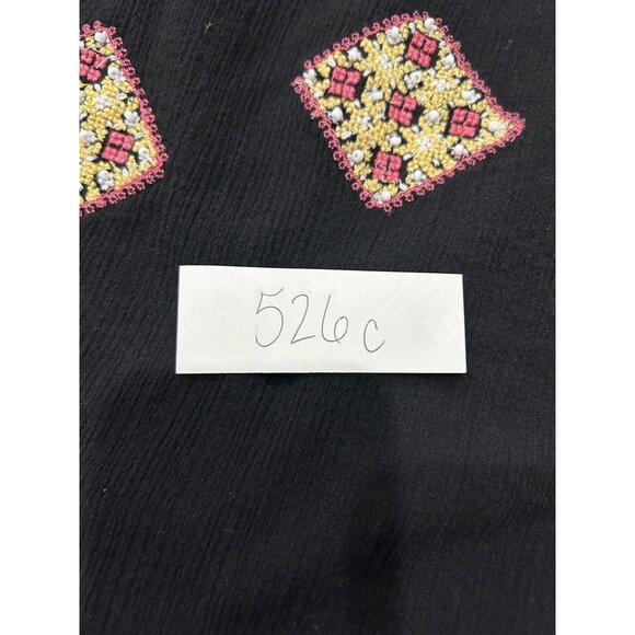 J. Peterman Womens Black Maxi Dress Embroidered Details Halter Neckline Sz 2 - Picture 9 of 9